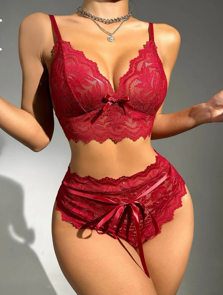 Bow Front Lace Lingerie