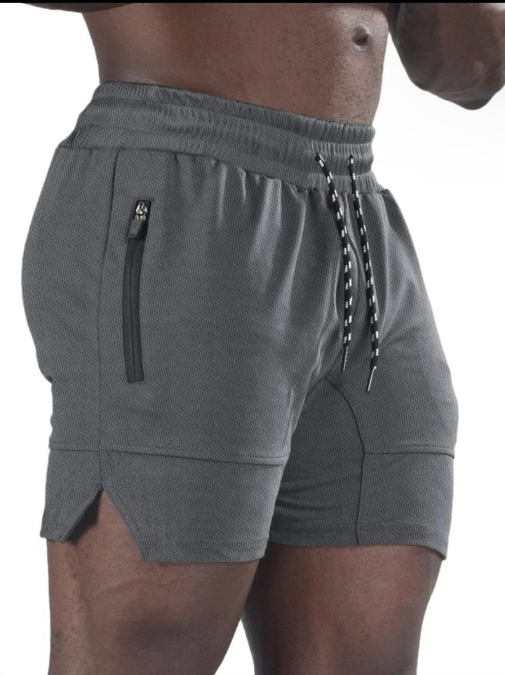 Men Running Drawstring Waist Sport Shorts