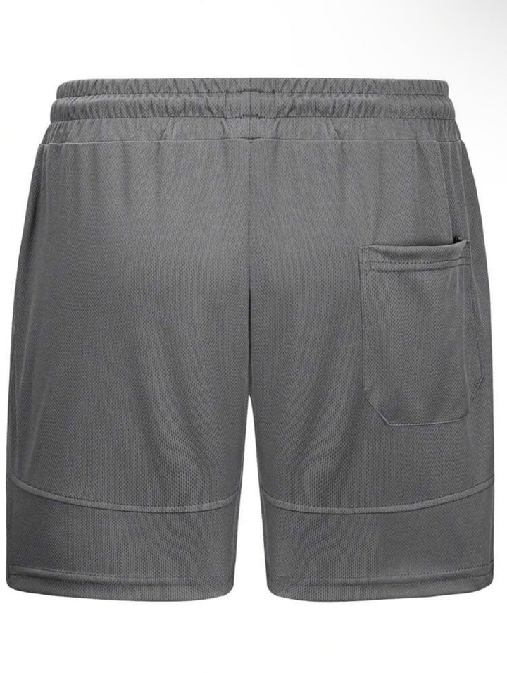 Men Running Drawstring Waist Sport Shorts