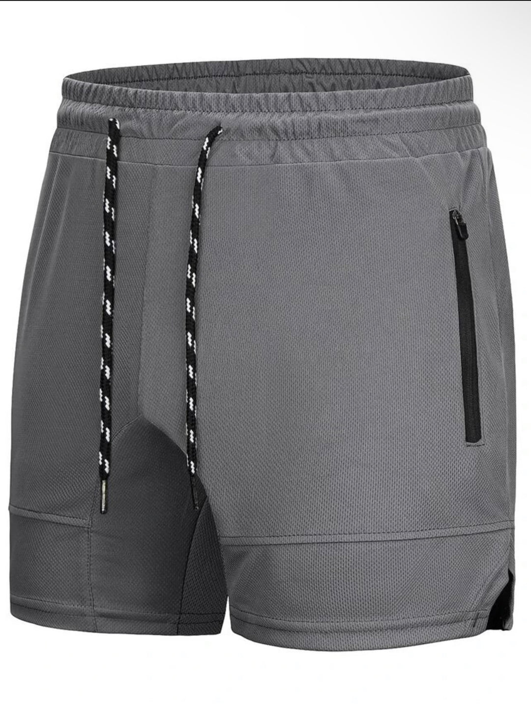 Men Running Drawstring Waist Sport Shorts