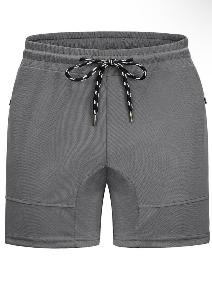 Men Running Drawstring Waist Sport Shorts