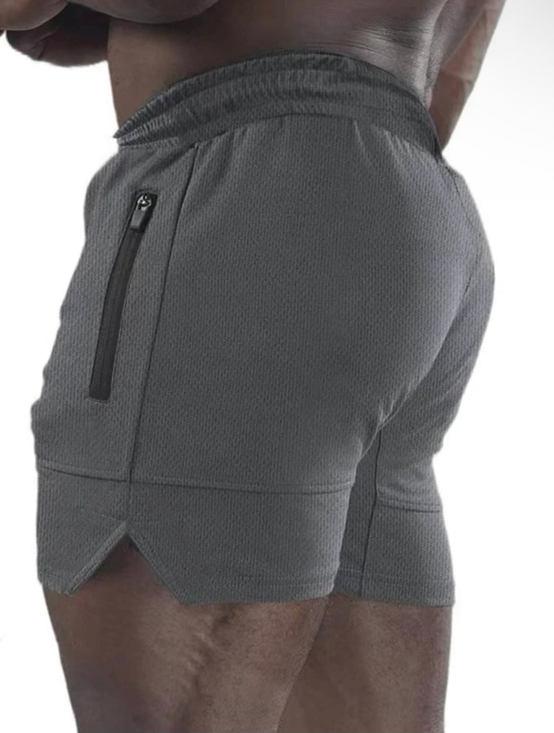 Men Running Drawstring Waist Sport Shorts